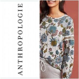 Anthropologie Dolan Floral Lightweight Tagawa Sweatshirt Size XS
